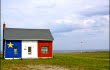 Acadian Shore New Brunswick Canada cottage Acadian flag
