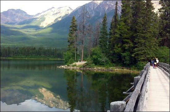 Runoff-fed-Pyramid-Lake-at-Jasper