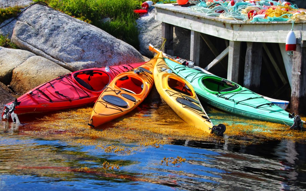 Kayaks on Nova Scotia South Shore