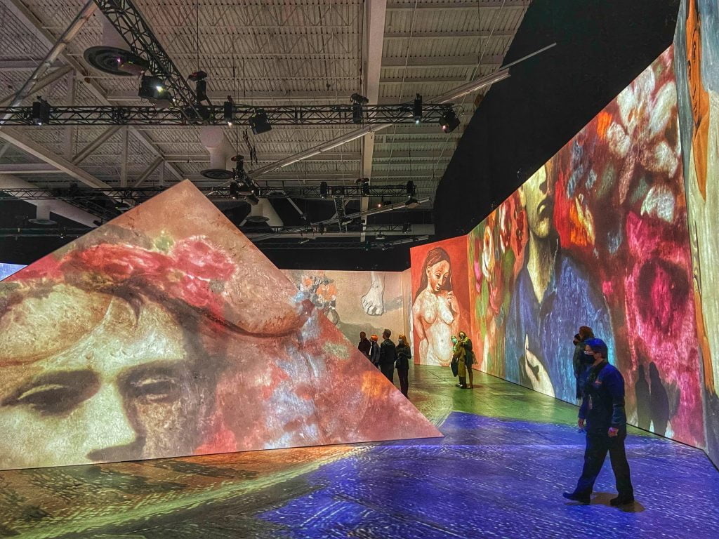 "Les Demoiselles d'Avignon" is among the masterpieces that receive a high-tech rendering at the "Imagine Picasso" exhibition in Vancouver. (Adrian Brijbassi photo for Vacay.ca)