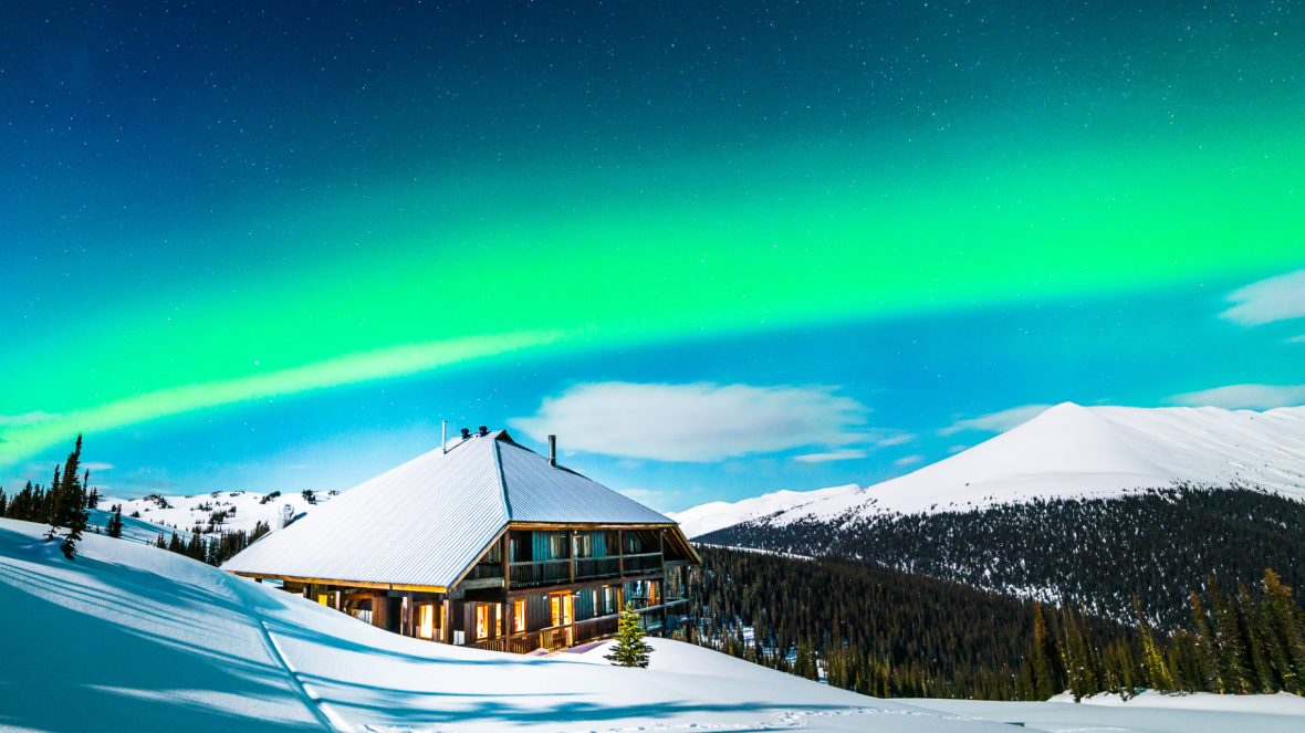 Northern Lights at Purcell Mountain Lodge-courtesy of Purcell Mountain Lodge
