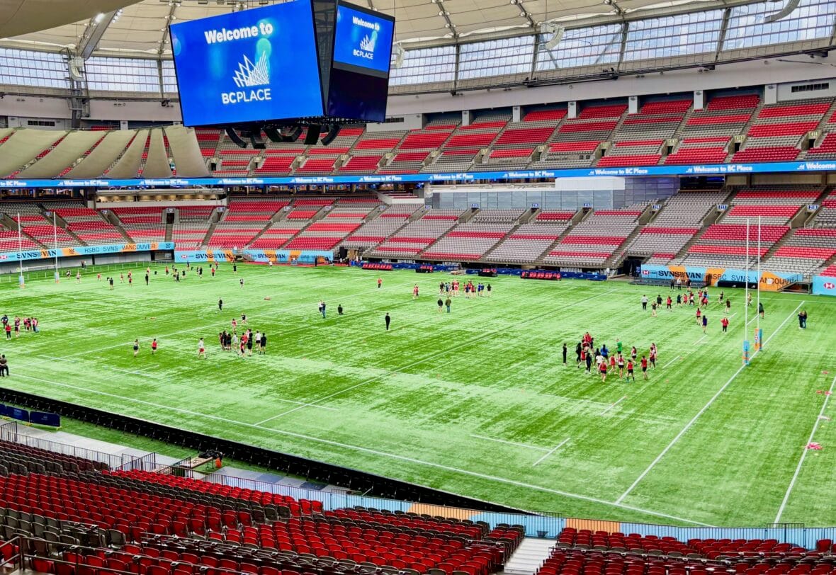 bc place rugby 7s practice vancouver