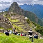 machu picchu people looking at view