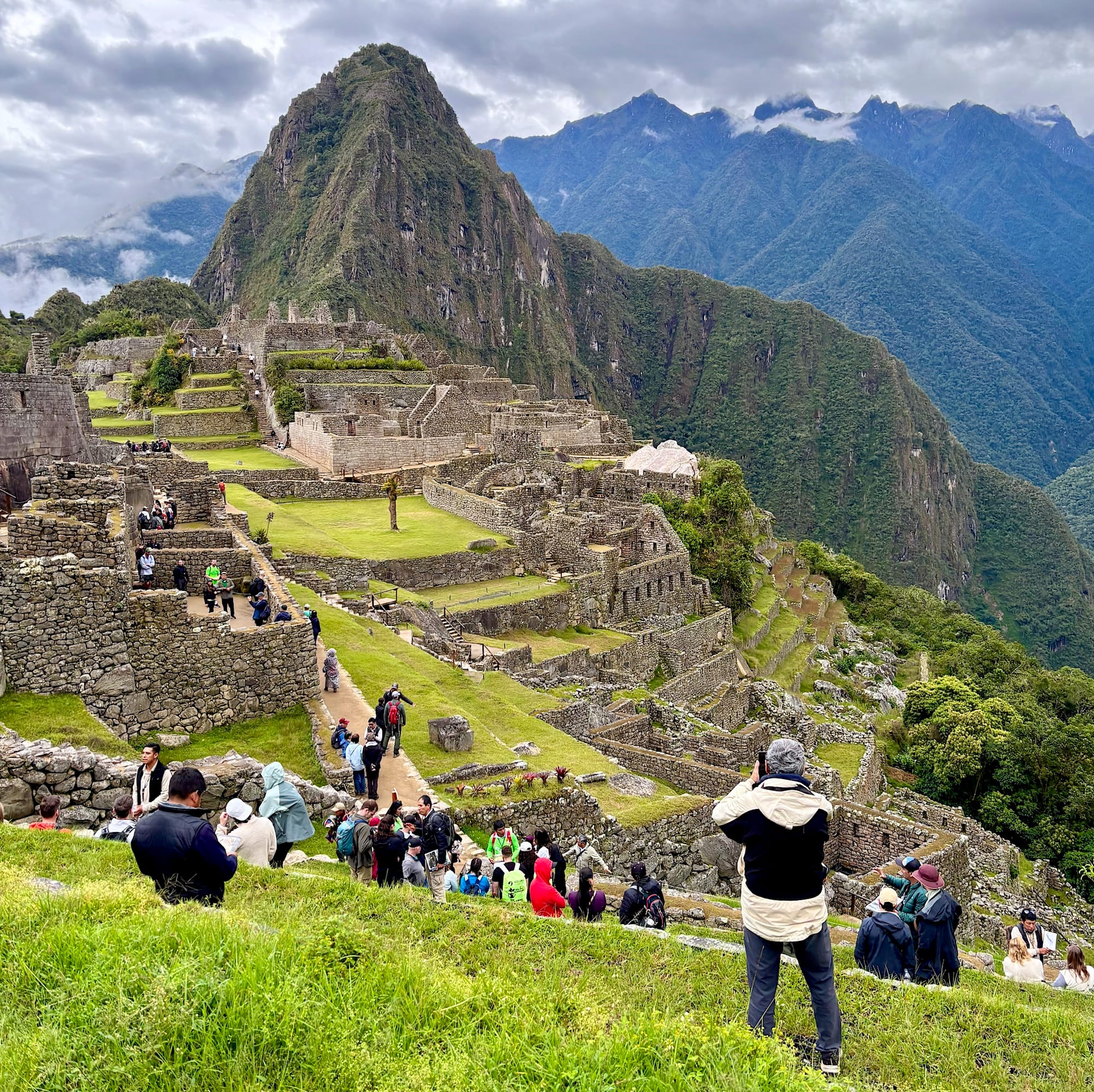 machu picchu people looking at view